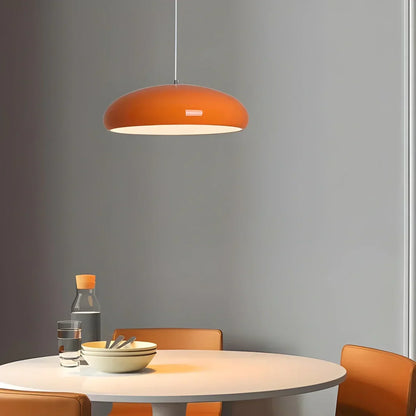 Plafonnier LED à modes d'éclairage commutables pour îlots de cuisine, salles à manger et espaces de vie ouverts – Lampe de plafond ronde en métal brillant en
