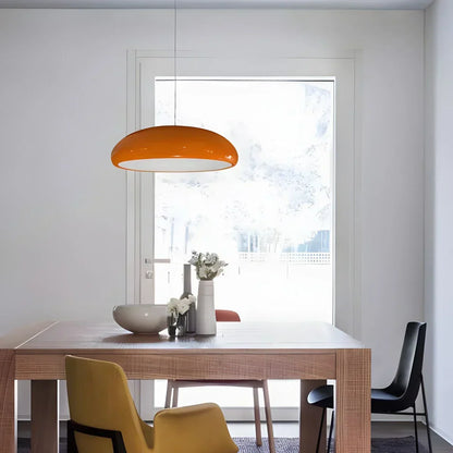 Plafonnier LED à modes d'éclairage commutables pour îlots de cuisine, salles à manger et espaces de vie ouverts – Lampe de plafond ronde en métal brillant en