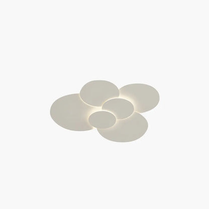 Plafonnier LED plat à disque superposé avec télécommande – Température de couleur et intensité réglables pour chambre, salle de bain, salon – Contour blanc