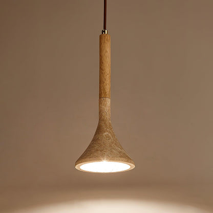 Suspension en pierre naturelle | Luminaire compact de 13 cm pour comptoirs, tables de chevet et coins repas | Cordon réglable | Éclat ambiant chaleureux