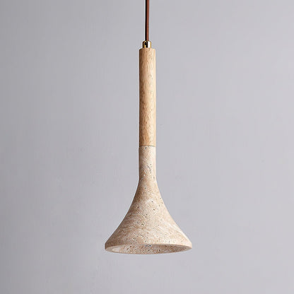 Suspension en pierre naturelle | Luminaire compact de 13 cm pour comptoirs, tables de chevet et coins repas | Cordon réglable | Éclat ambiant chaleureux