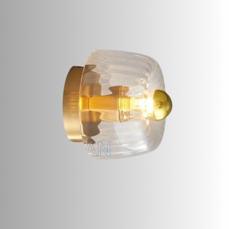 Frosted Glass Wall Sconce with Metal Base for Living Room, Bedroom, Hallway – Modern Minimalist E14 Light Fixture – 6.3 in Globe
