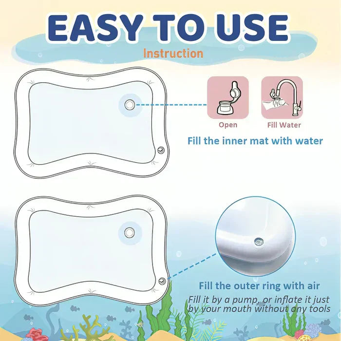 Ortekor AquaPaws | Interactive Cat Toy Water Play Mat with Spray System | Engaging Fun for Hot Days