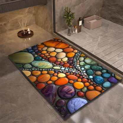 DRYSTONE – Quick Dry Stone Bath Mat Non Slip Bathroom Floor Mat