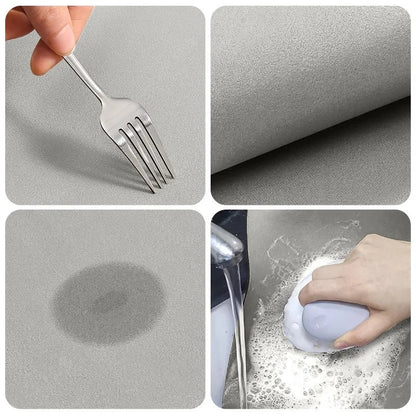 Tapis de bain pour sol de salle de bain, tapis de bain antidérapant en pierre avec envers en caoutchouc, tapis de bain absorbant en terre de diatomée pour cuisine