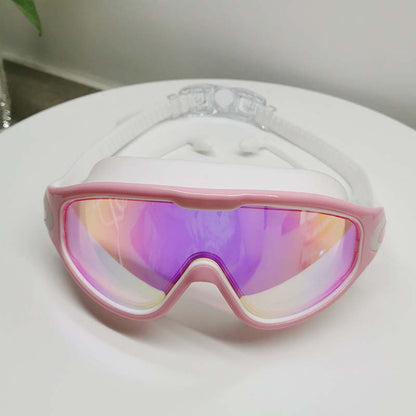 Adult Swimming Goggles with Panoramic Lens & Anti-Fog Coating – Silicone Frame for Men & Women