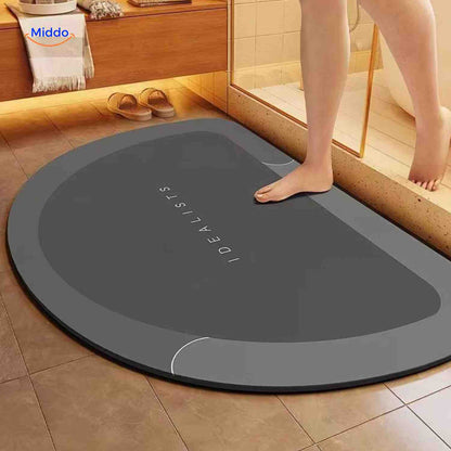 Ultra-Absorbent Diatomaceous Bathroom Mat with Non-Slip Base – Fast-Drying, Soft-Touch Surface for Shower & Tub – Available in