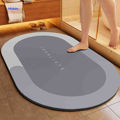 Ultra-Absorbent Diatomaceous Bathroom Mat with Non-Slip Base – Fast-Drying, Soft-Touch Surface for Shower & Tub – Available in