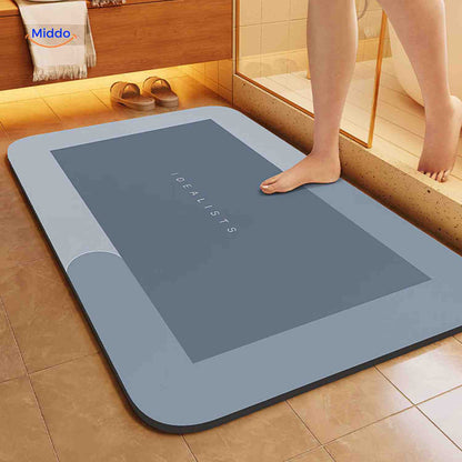 Ultra-Absorbent Diatomaceous Bathroom Mat with Non-Slip Base – Fast-Drying, Soft-Touch Surface for Shower & Tub – Available in