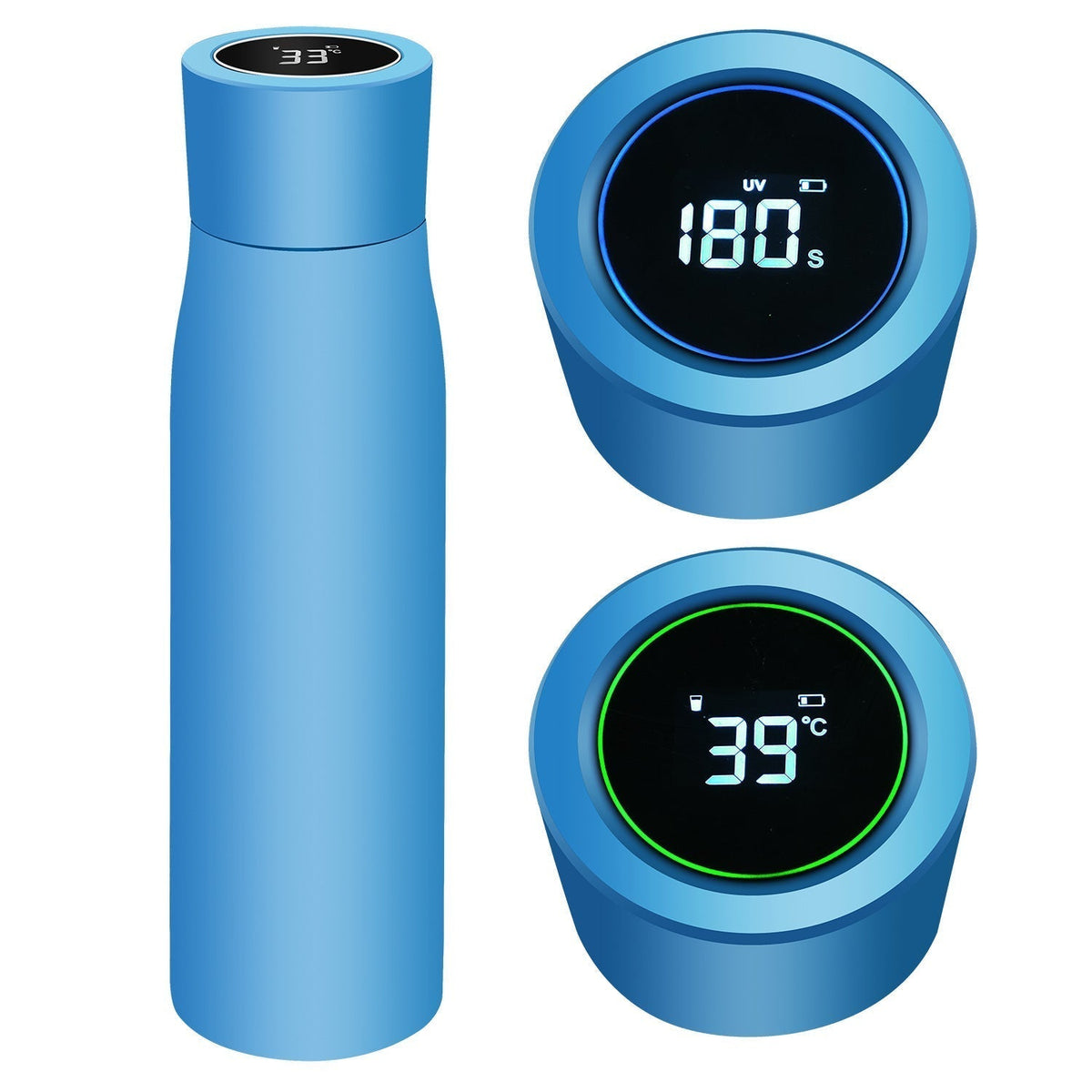 Ortekor Aquyn | UV Light Water Bottle with Smart Purification Technology | Portable Design for Safe Hydration