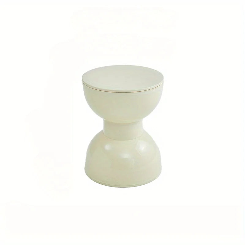 Arc-Shaped Low Side Table – Compact Plastic Accent for Living Room and Hall
