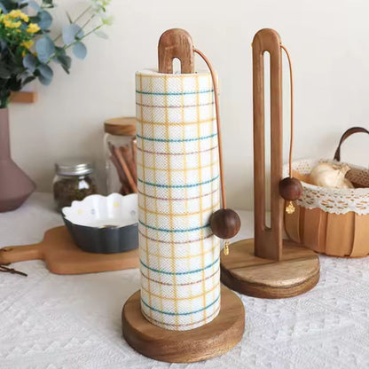Arden Toilet Paper Holder Stand - Premium Acacia Wood, Modern Design