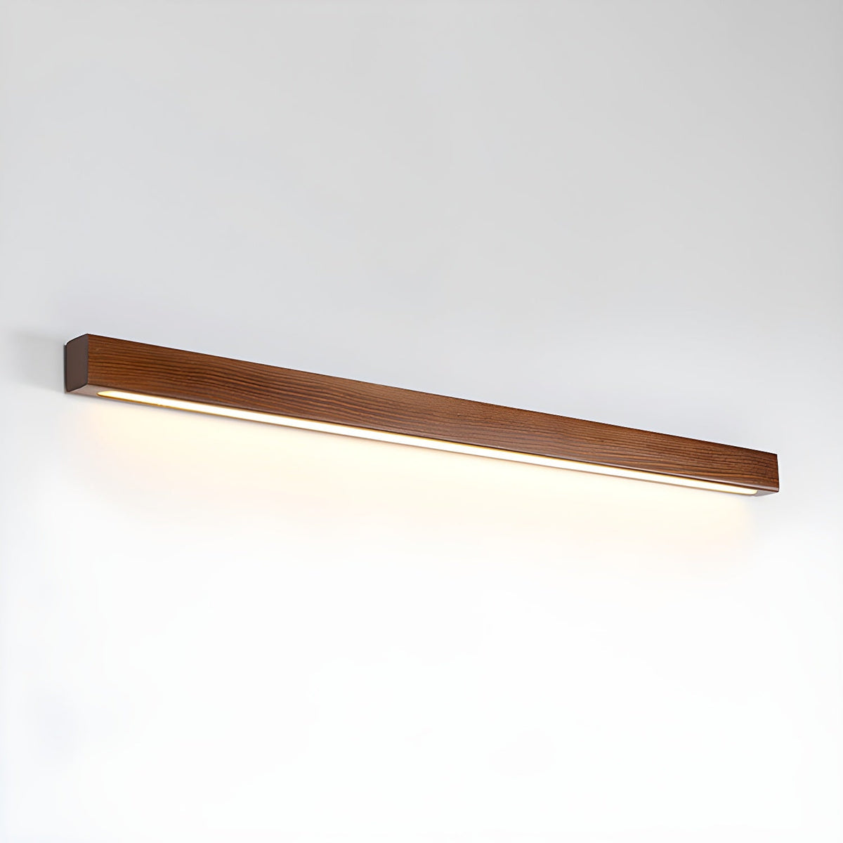 Wood Vanity Sconce 12W LED Integrated Fixture for Bathroom Mirror Hallway Entryway Indoor Low-Profile Contemporary Lighting Matte Acrylic Di