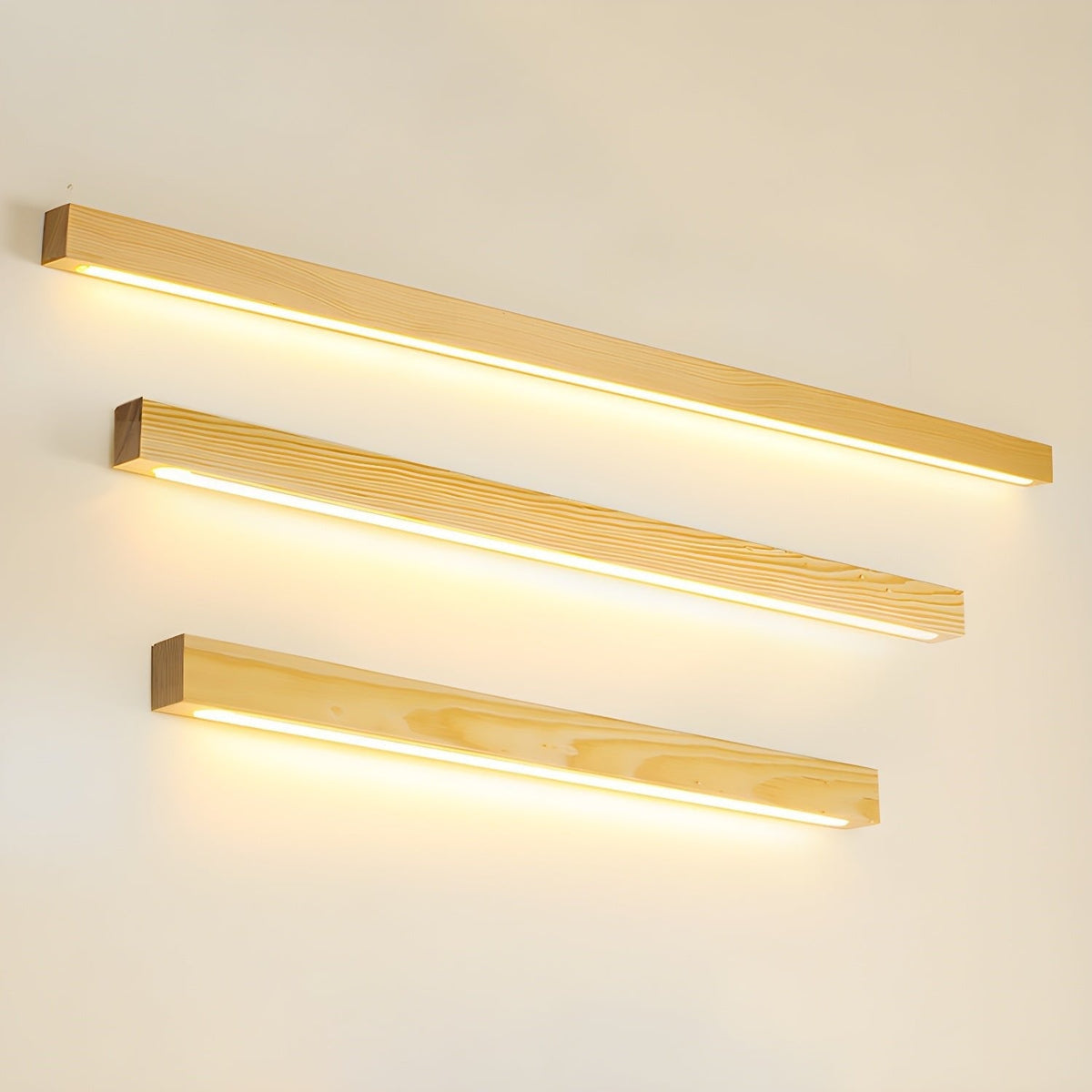 Wood Vanity Sconce 12W LED Integrated Fixture for Bathroom Mirror Hallway Entryway Indoor Low-Profile Contemporary Lighting Matte Acrylic Di
