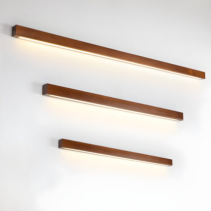 Wood Vanity Sconce 12W LED Integrated Fixture for Bathroom Mirror Hallway Entryway Indoor Low-Profile Contemporary Lighting Matte Acrylic Di