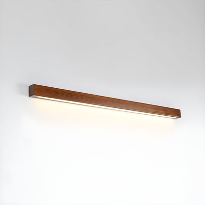 Linear Wood Wall Sconce with Integrated LED – Modern Slim Profile Light for Hallways, Bathrooms, Bedrooms