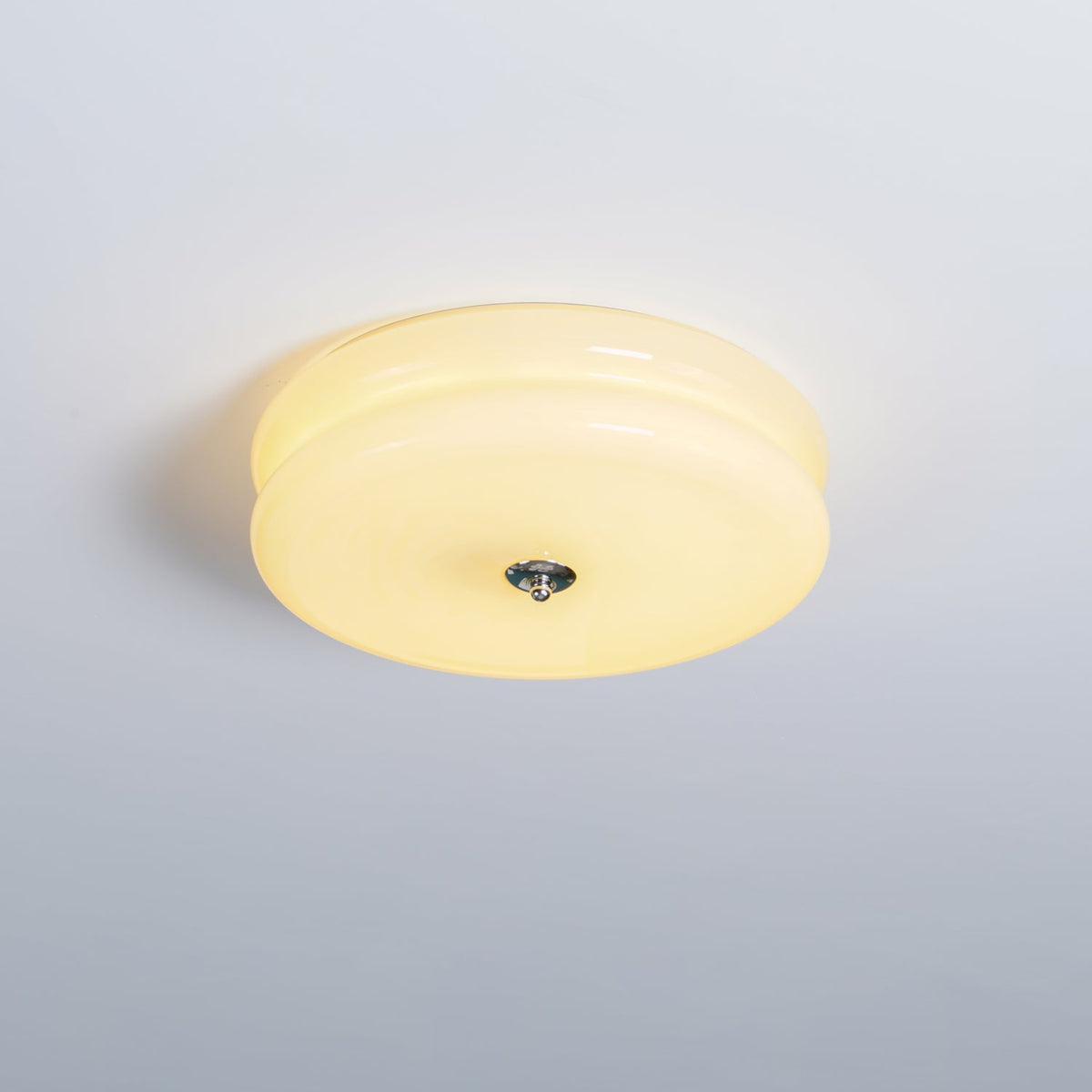 Flush Mount LED Ceiling Light Fixture with Frosted Glass Shade Gold Chrome Metal for Bedroom Living Room Dining Room Hallway Entryway Tradit