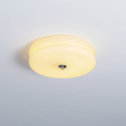Flush Mount LED Ceiling Light Fixture with Frosted Glass Shade Gold Chrome Metal for Bedroom Living Room Dining Room Hallway Entryway Tradit