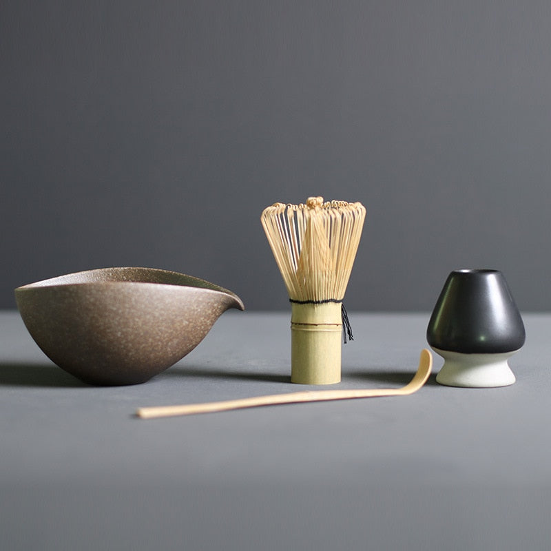 Artisan Matcha Set | Traditional Matcha Tea Set with Bamboo Whisk & Ceramic Bowl for Authentic Tea Experience