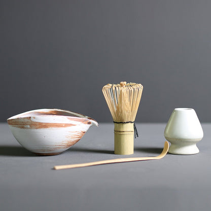 Artisan Matcha Set | Traditional Matcha Tea Set with Bamboo Whisk & Ceramic Bowl for Authentic Tea Experience