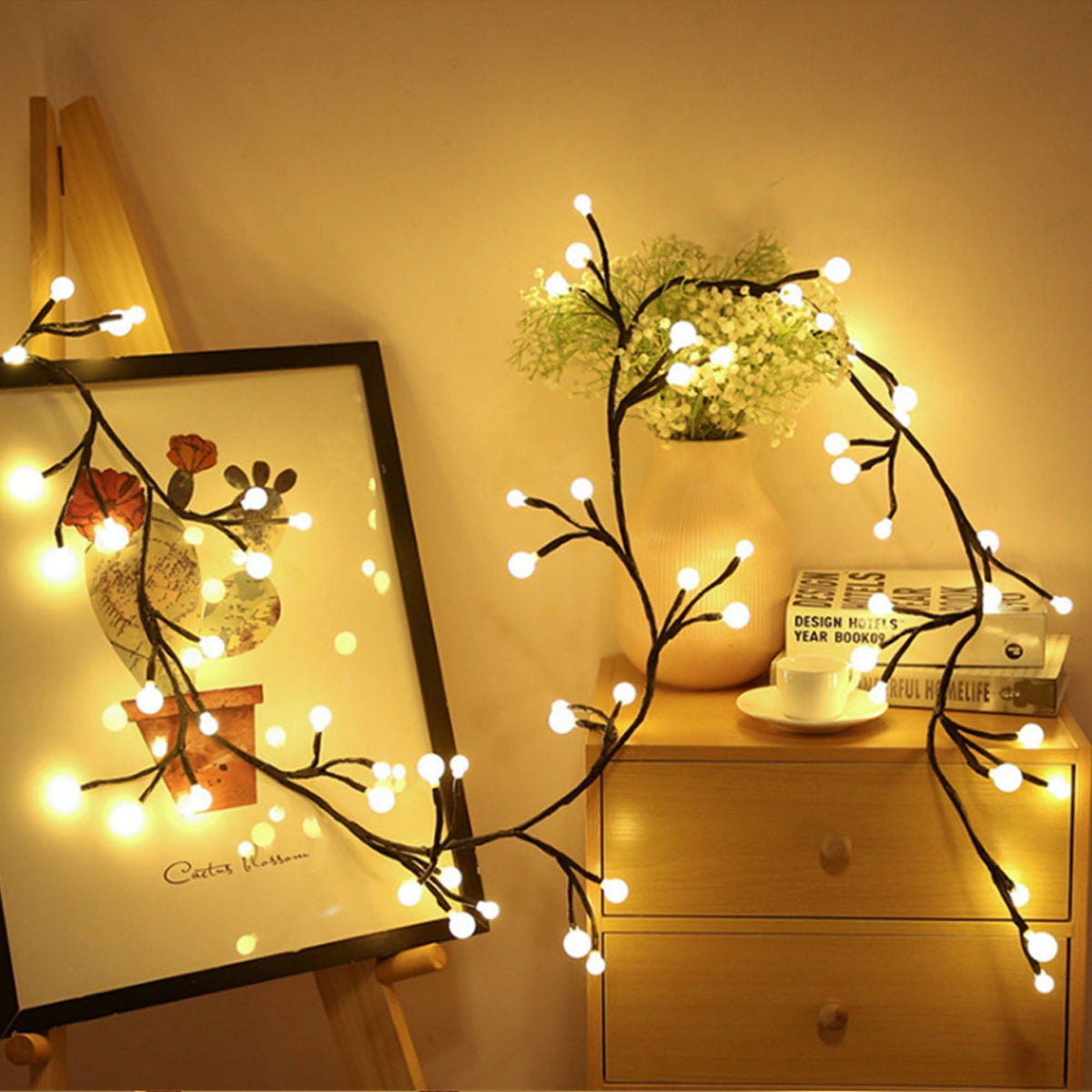 Artistic Willow Branch Lights | Bendable LED Decorative Lighting with Warm Glow | Cozy Ambiance for Home Decor