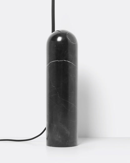 Arched Reading Floor Lamp with Marble Base – Modern Black Metal Accent Light for Living Room, Bedroom & Home Office