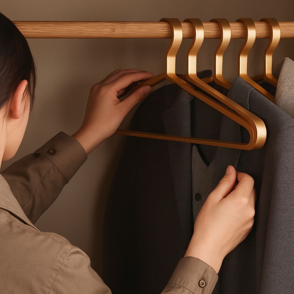 Astra Clothes Hanger Set - Lightweight Aluminum Alloy, Space-Saving Design