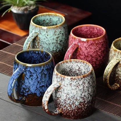 Athena Ceramic Coffee Mug, 11 oz Pottery Mug, Durable Heat Retention, Dishwasher Safe