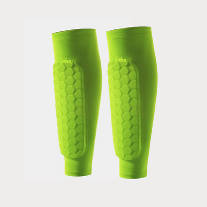 Ortekor Athletic Gear | Soccer Shin Guard Sleeves with Shockproof Padding | Lightweight Compression Fit for Ultimate Protection