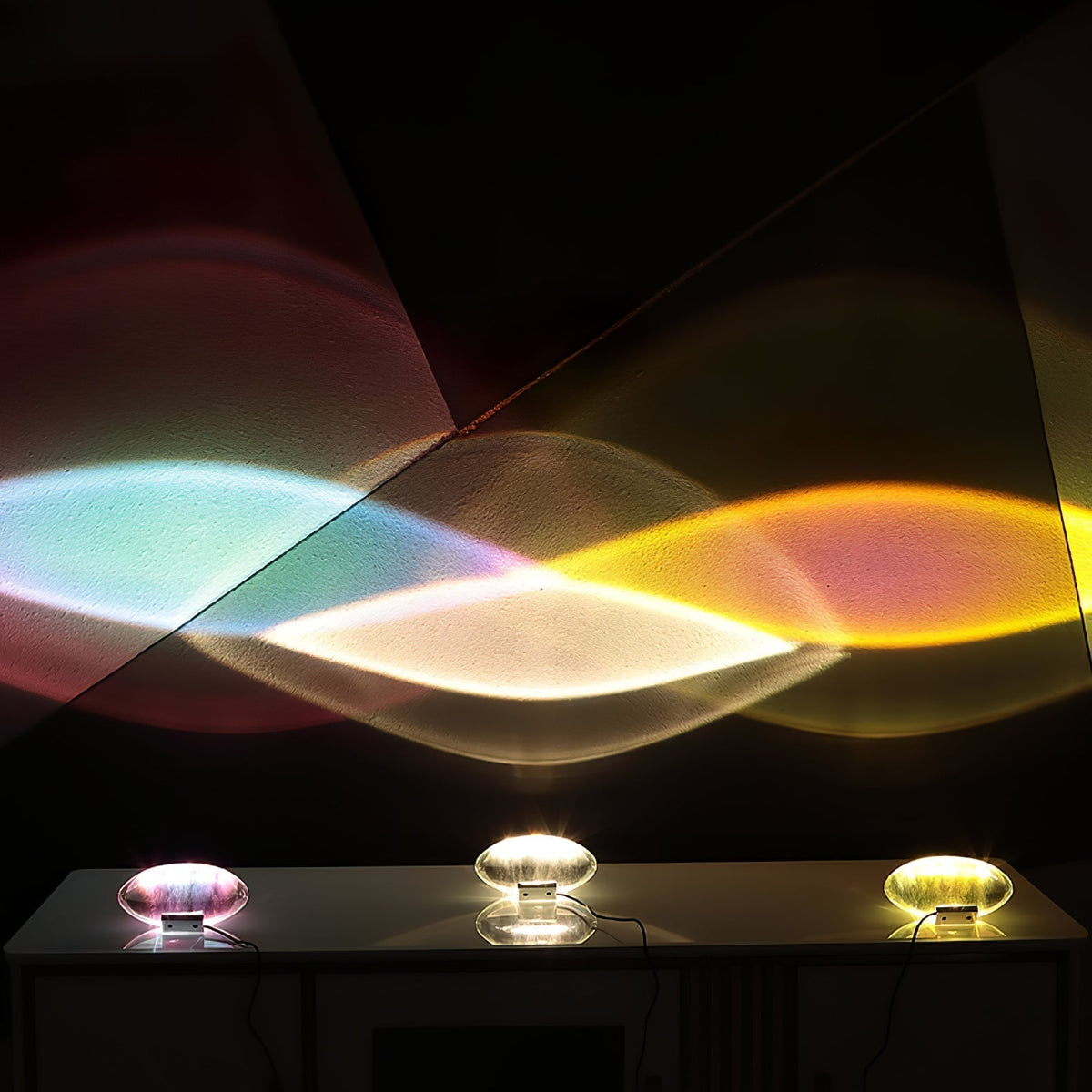 Chrome Crystal Glass Bedside Lamp with Color-Changing LED Light for Nightstand Bedroom Modern Ambient Lighting Desk Accent