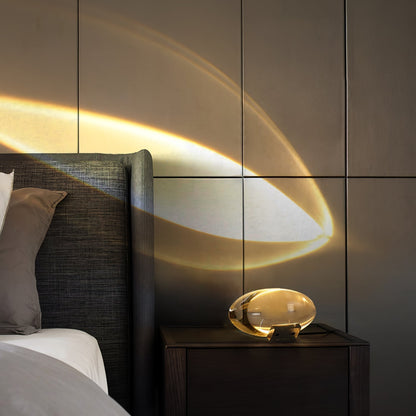 Chrome Crystal Glass Bedside Lamp with Color-Changing LED Light for Nightstand Bedroom Modern Ambient Lighting Desk Accent