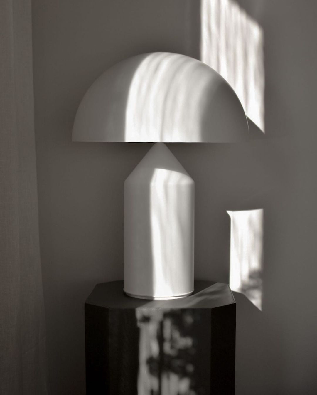 Metal Architectural Accent Lamp 14 in Sculptural Shape Soft Glow Nightstand Light Bedroom Side Table Decor Modern Minimal Home Office