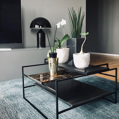 Metal Architectural Accent Lamp 14 in Sculptural Shape Soft Glow Nightstand Light Bedroom Side Table Decor Modern Minimal Home Office