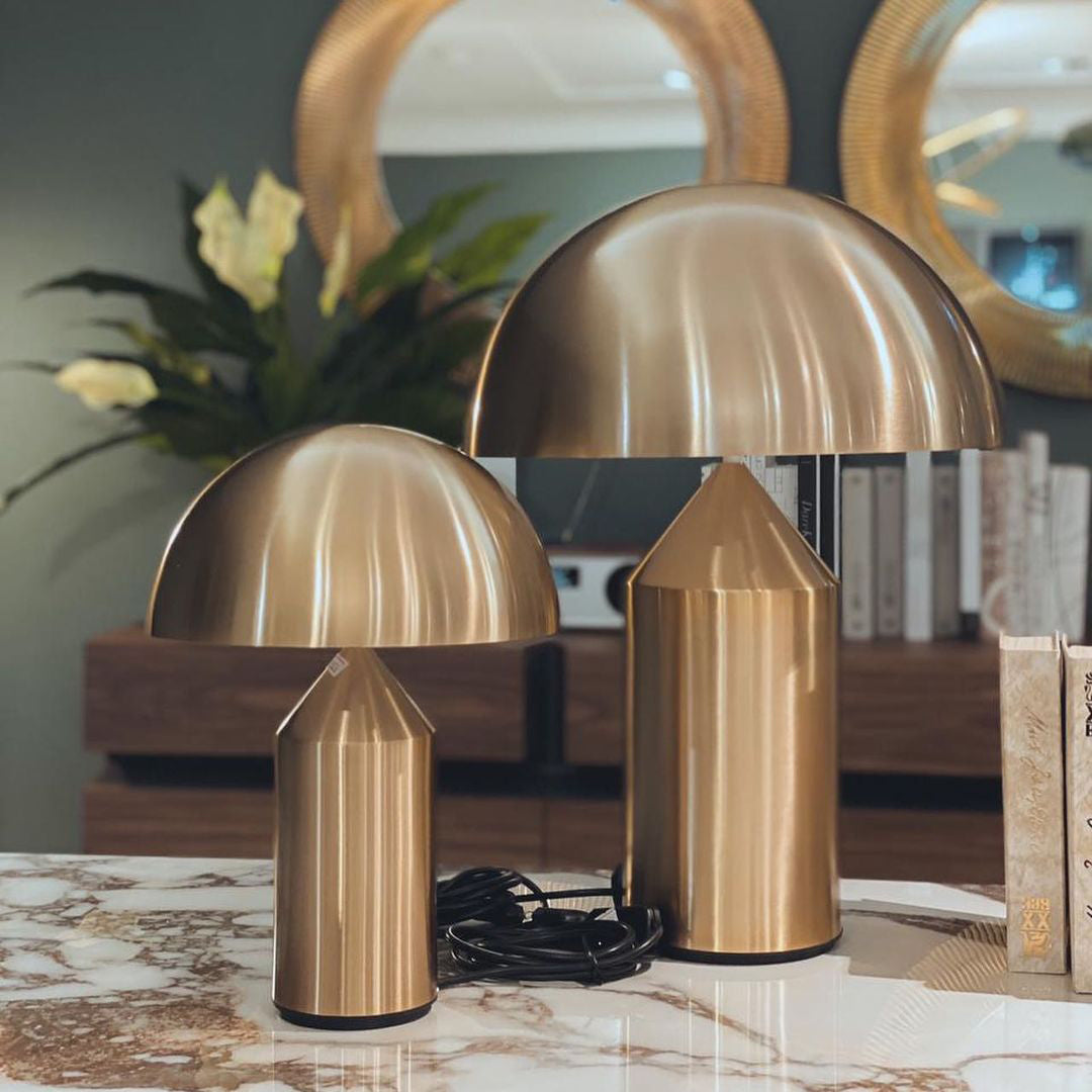 Metal Architectural Accent Lamp 14 in Sculptural Shape Soft Glow Nightstand Light Bedroom Side Table Decor Modern Minimal Home Office