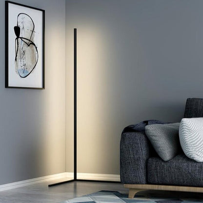 AuraEdge | Corner Floor Lamp with Adjustable RGB & White Light | Space-Saving Design for Versatile Ambiance