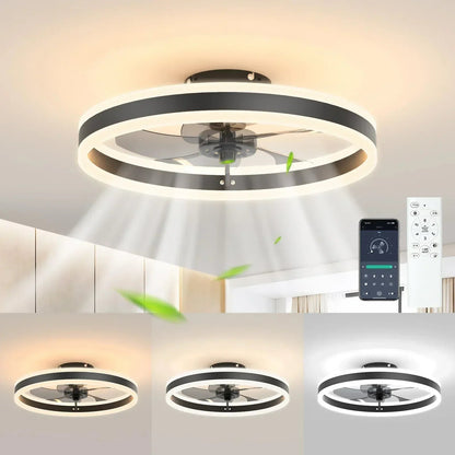 Aura | Modern Ceiling Fan Light with Whisper-Quiet Motor | Stylish Illumination for Comfort