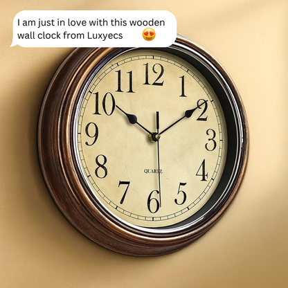 Aurelix Wall Clock | Silent Wooden Kitchen Clock Decor