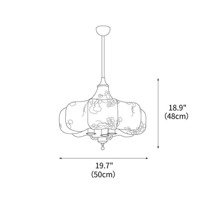 Layered Wood Hanging Light Fixture Adjustable Height Ceiling Lamp 20-24 Inches Multi-Material Dining Room Living Room Bedroom