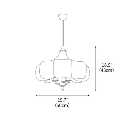 Layered Wood Hanging Light Fixture Adjustable Height Ceiling Lamp 20-24 Inches Multi-Material Dining Room Living Room Bedroom