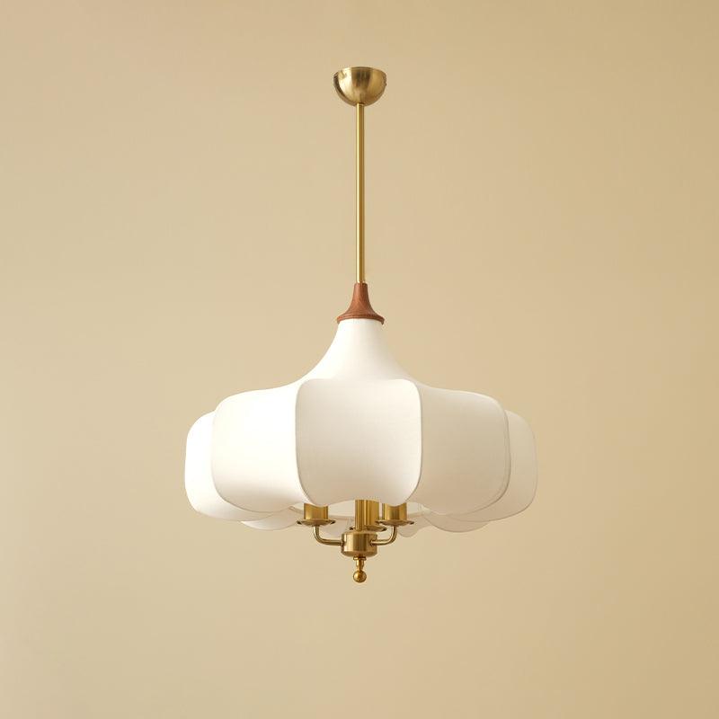 Layered Wood Hanging Light Fixture Adjustable Height Ceiling Lamp 20-24 Inches Multi-Material Dining Room Living Room Bedroom