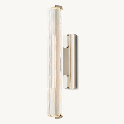 Crystal Wall Sconce Light Fixture with Brass Finish for Living Room Entryway Bedroom Hallway Dining Room Modern LED Lighting