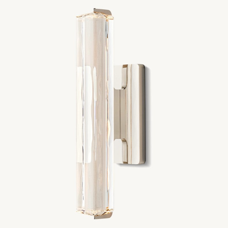 Crystal Wall Sconce Light Fixture with Brass Finish for Living Room Entryway Bedroom Hallway Dining Room Modern LED Lighting