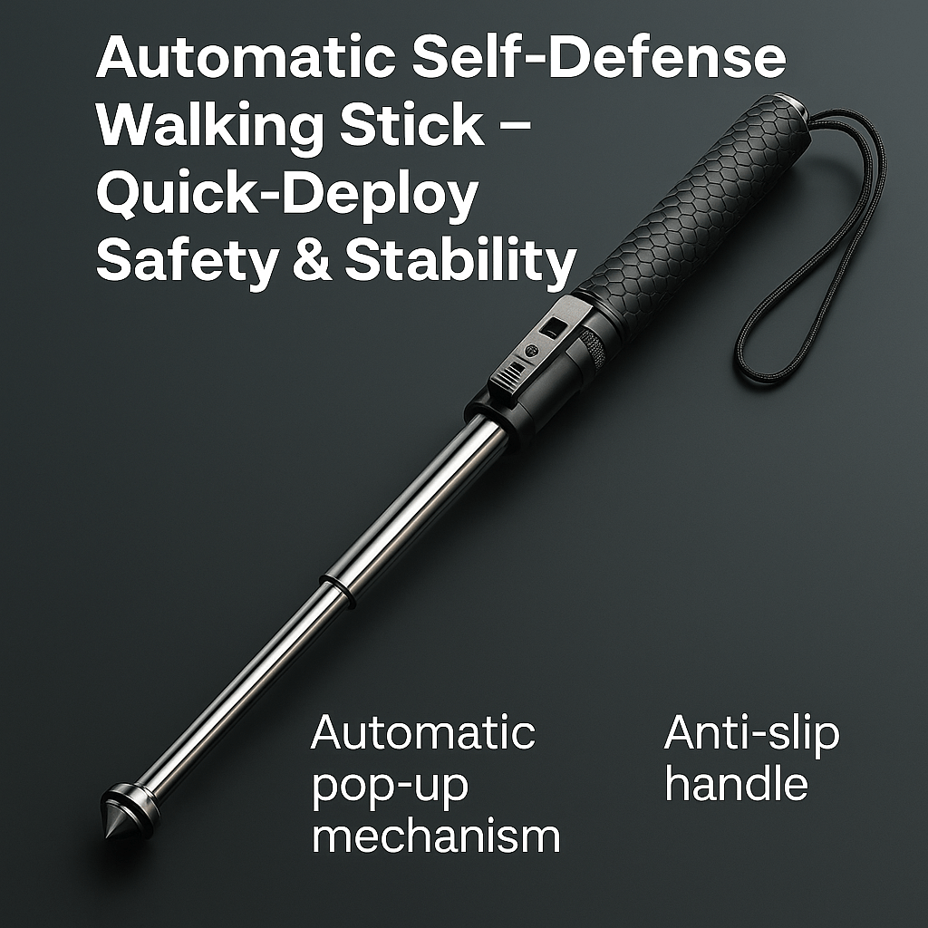 Telescoping Support Cane with One-Touch Release Button – Lightweight Aluminum Walking Aid for Balance & Mobility