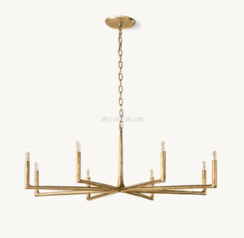 Handcrafted Metal Circle Chandelier Statement Lighting for Dining Room & Foyer 36-72 Inch