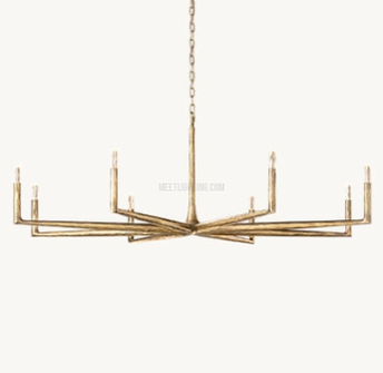 Handcrafted Metal Circle Chandelier Statement Lighting for Dining Room & Foyer 36-72 Inch