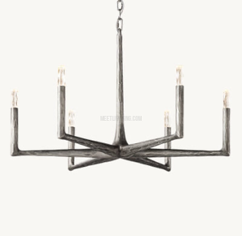 Handcrafted Metal Circle Chandelier Statement Lighting for Dining Room & Foyer 36-72 Inch