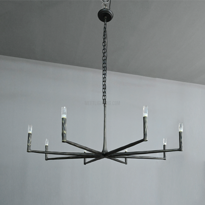 Handcrafted Metal Circle Chandelier Statement Lighting for Dining Room & Foyer 36-72 Inch
