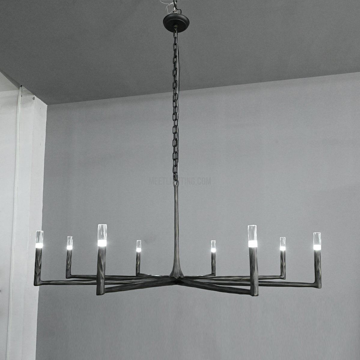 Handcrafted Metal Circle Chandelier Statement Lighting for Dining Room & Foyer 36-72 Inch