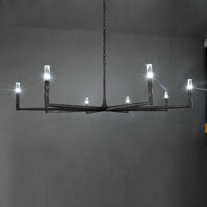 Handcrafted Metal Circle Chandelier Statement Lighting for Dining Room & Foyer 36-72 Inch