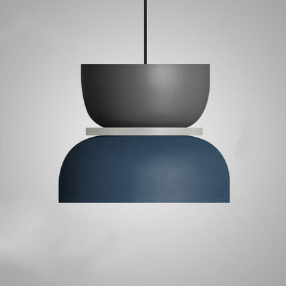 Adjustable Metal Hanging Lamp 12 inches Vibrant Two-Tone Finish Hardwired Ceiling Fixture for Bedroom Living Room Dining Area Contemporary O